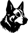 Norwegian Elkhound Black Silhouette Generative Ai Royalty Free Stock Photo