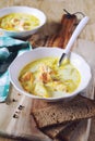 Norwegian fish soup Royalty Free Stock Photo
