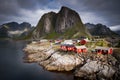 Norwegian Fisherman`s Cabins Rorbuer, Lofoten Royalty Free Stock Photo