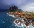 Norwegian fishing village Reine Royalty Free Stock Photo