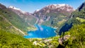 Norwegian Fjord Geiranger Norway Royalty Free Stock Photo