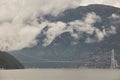 Norwegian fjord landscape. Hardanger bridge. Sorfjorden area. Vi