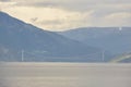 Norwegian fjord landscape. Hardanger bridge. Sorfjorden area. Vi