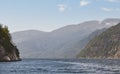 Norwegian fjord landscape with mountains. Sorfjorden. Norway.