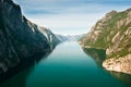 Norwegian fjord and mountains. Kjerag