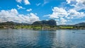 Norwegian fjord and mountains in summer Lysefjord, Norway Royalty Free Stock Photo