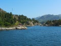 Norwegian fjord and mountains in summer. Lysefjord, Rogaland, Norway Royalty Free Stock Photo