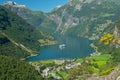 Norwegian fjords, Norway, Geiranger sea view. Royalty Free Stock Photo