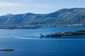 Norwegian fjords sea view, Alesund, Norway Royalty Free Stock Photo