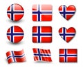 The Norwegian flag Royalty Free Stock Photo