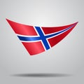 Norwegian flag background. Vector illustration. Royalty Free Stock Photo