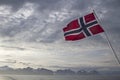 Norwegian flag Royalty Free Stock Photo