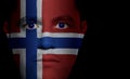 Norwegian Flag - Male Face