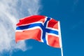 Norwegian flag Royalty Free Stock Photo