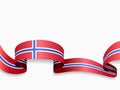 Norwegian flag wavy abstract background. Vector illustration. Royalty Free Stock Photo