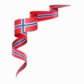 Norwegian flag wavy abstract background. Vector illustration. Royalty Free Stock Photo