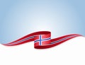 Norwegian flag wavy abstract background. Vector illustration. Royalty Free Stock Photo