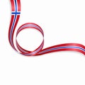 Norwegian wavy flag background. Vector illustration. Royalty Free Stock Photo