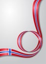 Norwegian flag wavy background. Vector illustration. Royalty Free Stock Photo