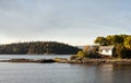 Norwegian House on an island Royalty Free Stock Photo