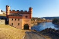 Norwegian hydroelectric power plant over Tinnelva Royalty Free Stock Photo