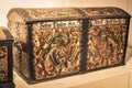 Norwegian Immigrant Chest with Rosemaling Royalty Free Stock Photo