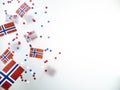 Norwegian independence day, Constitution day, may 17. holiday of freedom, victory and memory. concept of patriotism and faith.