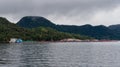 Norwegian industrial scale fish farming near Stavanger Royalty Free Stock Photo