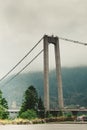Norwegian landscape, Osteroy suspension bridge