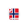 Norwegian language online course icon set. Distance education. Norwegian dictionary. Audiobooks concept. Vector EPS 10. Isolated