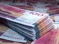 Norwegian money. Norwegian krone banknotes. 100 NOK kroner bills