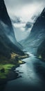 Norwegian Nature: A Captivating Fjord In The Mist