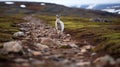 Norwegian Nature: A Dignified Rabbit On A Rocky Path