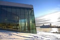 Norwegian Opera in Oslo at winter Royalty Free Stock Photo