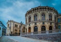 The Norwegian parliament called Stortinget located in Oslo