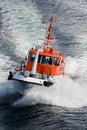 Pilot boat rushing through waves, Norway - Scandinavia