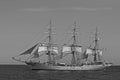 Norwegian sailship sailing under sails Royalty Free Stock Photo