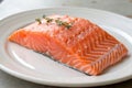 Norwegian salmon on a plate Royalty Free Stock Photo