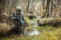 Norwegian soldier in the forest