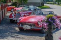 Norwegian sports cars club parked outside Union Hotel Oye