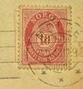 Norwegian Stamp Vintage Postmarked