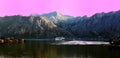 Norwegian Star at anchor in Kotor Bay Royalty Free Stock Photo