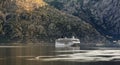 Norwegian Star at anchor in Kotor Bay Royalty Free Stock Photo