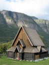 Norwegian stave church Royalty Free Stock Photo
