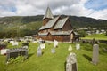 Norwegian stave church. Roldal. Historic building. Norway tourism highlight. Royalty Free Stock Photo