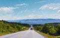 Norwegian summer road (near Dombas, Norge