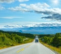 Norwegian summer road (near Dombas, Norge)