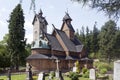 Norwegian temple Wang in Karpacz, Poland. Royalty Free Stock Photo