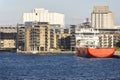 Norwegian urban landscape. Stavanger harbor and marina. Norway