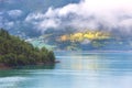 Norway fjord and village landscape Royalty Free Stock Photo